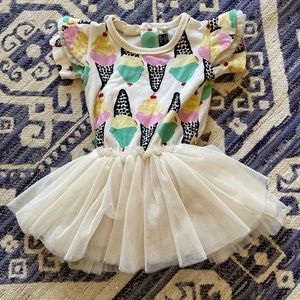 Rock Your Baby 6-12 month Ice cream  tutu onesie